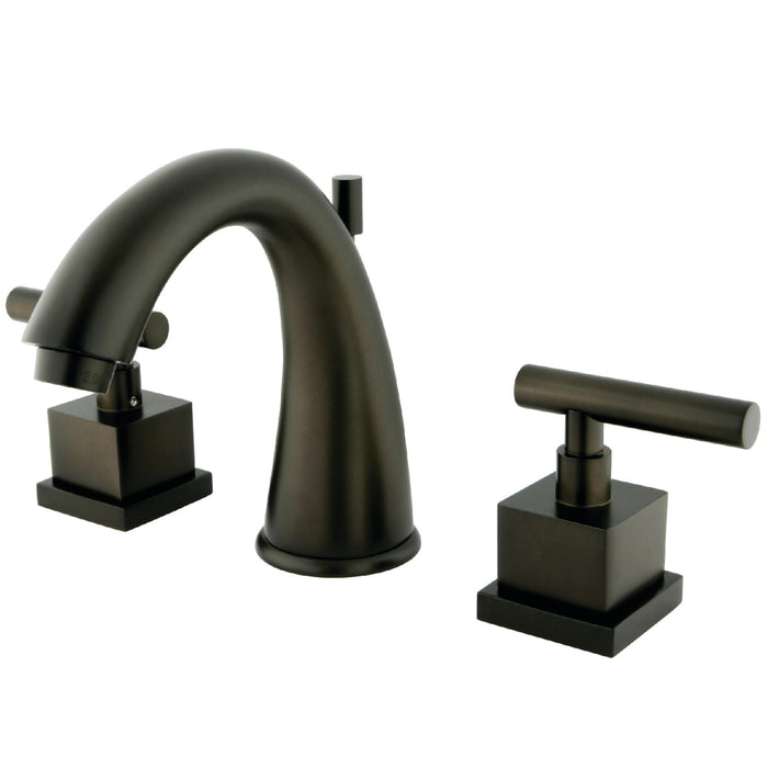 Claremont KS2965CQL Two-Handle 3-Hole Deck Mount Widespread Bathroom Faucet with Brass Pop-Up, Oil Rubbed Bronze
