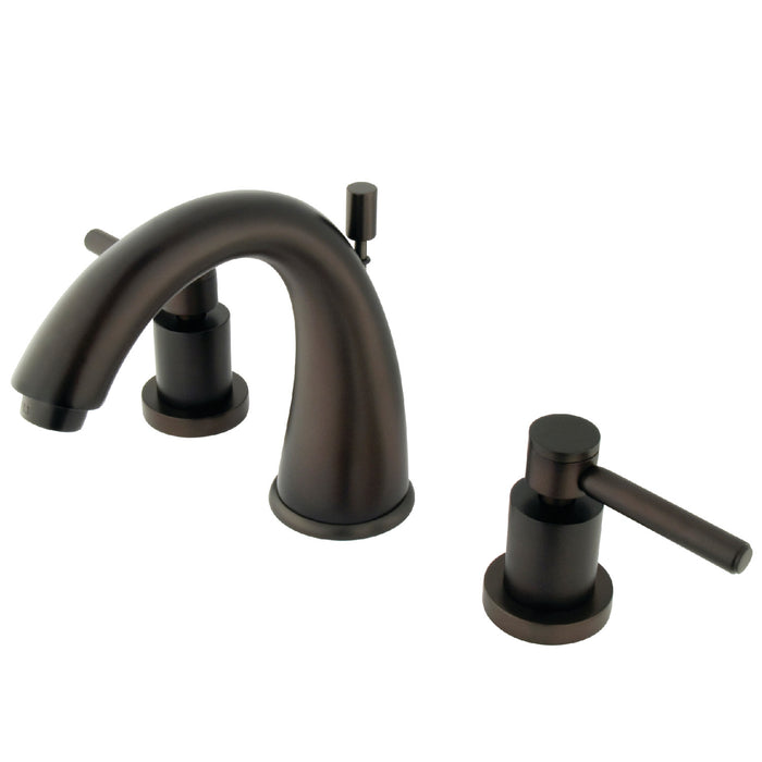 Concord KS2965DL Two-Handle 3-Hole Deck Mount Widespread Bathroom Faucet with Brass Pop-Up, Oil Rubbed Bronze