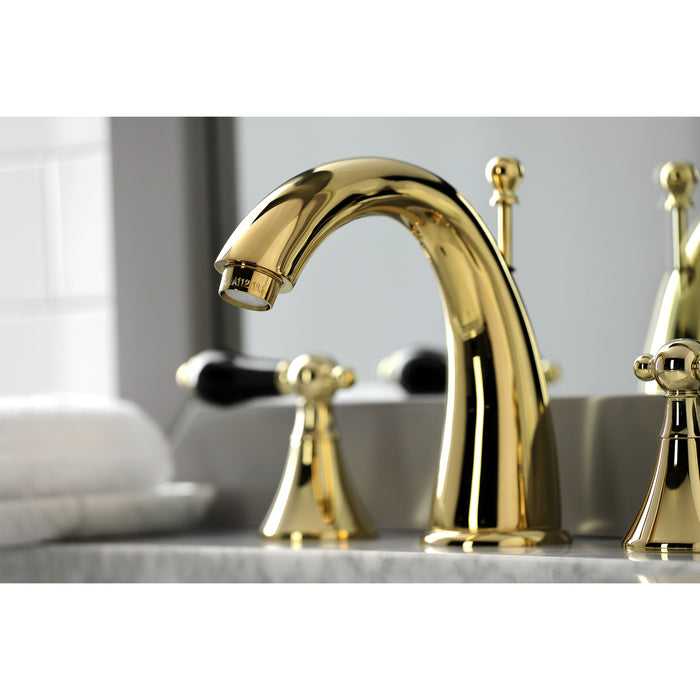 Duchess KS2972PKL Two-Handle Deck Mount Widespread Bathroom Faucet with Brass Pop-Up, Polished Brass