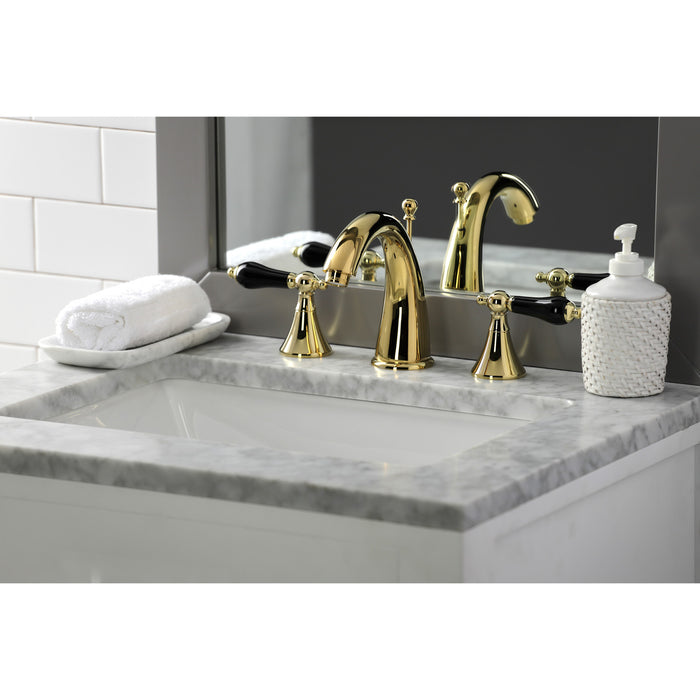 Duchess KS2972PKL Two-Handle Deck Mount Widespread Bathroom Faucet with Brass Pop-Up, Polished Brass