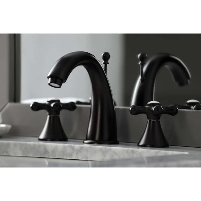 Naples KS2975AX Two-Handle 3-Hole Deck Mount Widespread Bathroom Faucet with Brass Pop-Up, Oil Rubbed Bronze