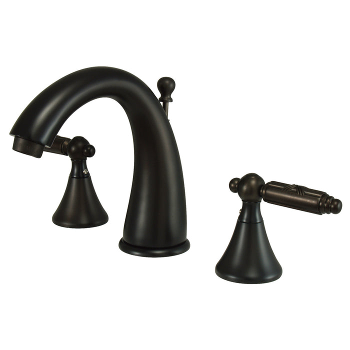 Elinvar KS2975GL Two-Handle 3-Hole Deck Mount Widespread Bathroom Faucet with Brass Pop-Up, Oil Rubbed Bronze