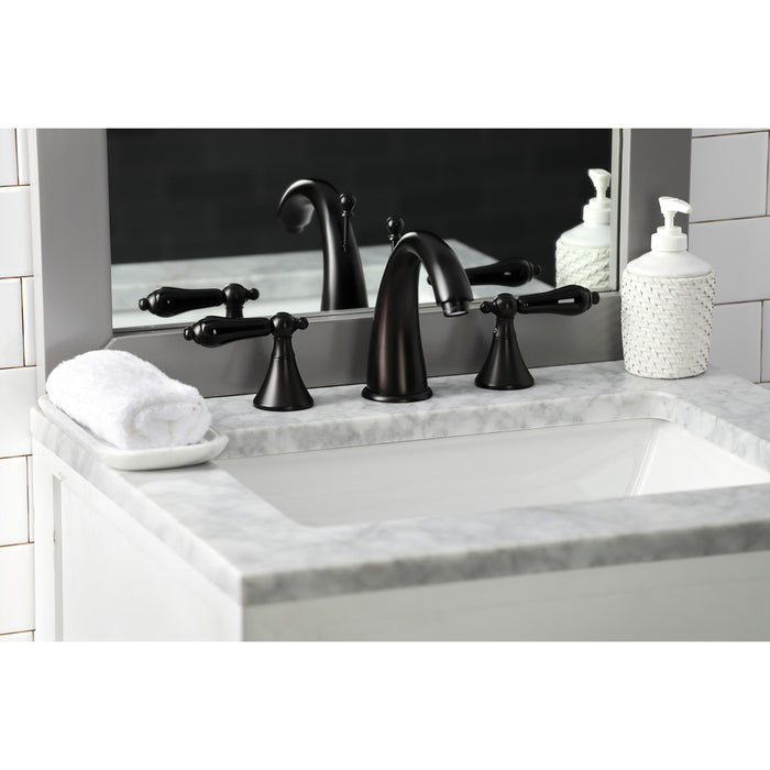 Duchess KS2975PKL Two-Handle Deck Mount Widespread Bathroom Faucet with Brass Pop-Up, Oil Rubbed Bronze