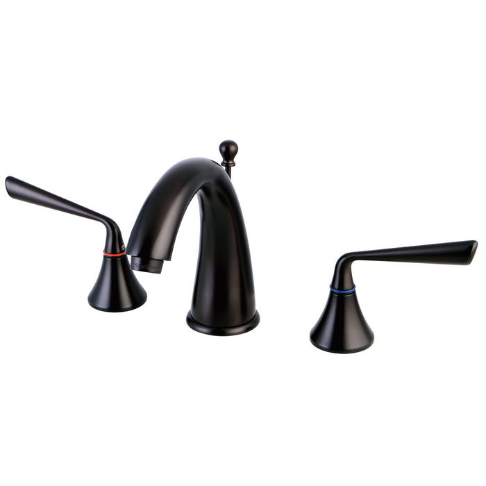 Silver Sage KS2975ZL Two-Handle 3-Hole Deck Mount Widespread Bathroom Faucet with Brass Pop-Up, Oil Rubbed Bronze