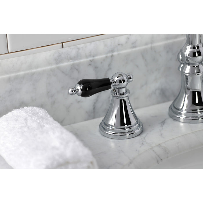 Duchess KS2981PKL Two-Handle 3-Hole Deck Mount Widespread Bathroom Faucet with Brass Pop-Up, Polished Chrome