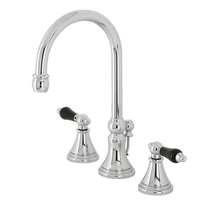 Duchess KS2981PKL Two-Handle 3-Hole Deck Mount Widespread Bathroom Faucet with Brass Pop-Up, Polished Chrome