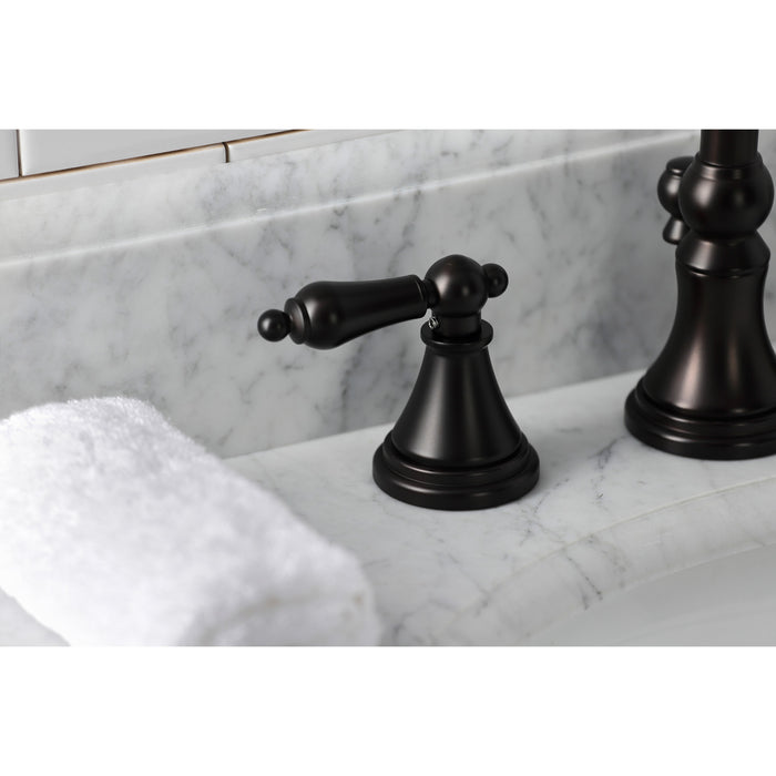 Governor KS2985AL Two-Handle 3-Hole Deck Mount Widespread Bathroom Faucet with Brass Pop-Up, Oil Rubbed Bronze