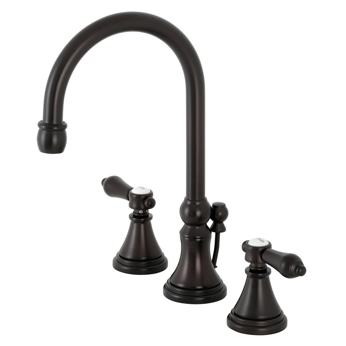 Heirloom KS2985BAL Two-Handle 3-Hole Deck Mount Widespread Bathroom Faucet with Brass Pop-Up, Oil Rubbed Bronze