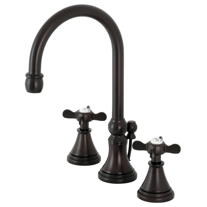 Essex KS2985BEX Two-Handle 3-Hole Deck Mount Widespread Bathroom Faucet with Brass Pop-Up, Oil Rubbed Bronze