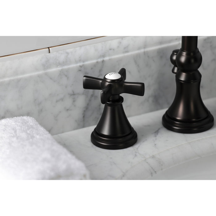 Millennium KS2985ZX Two-Handle 3-Hole Deck Mount Widespread Bathroom Faucet with Brass Pop-Up, Oil Rubbed Bronze