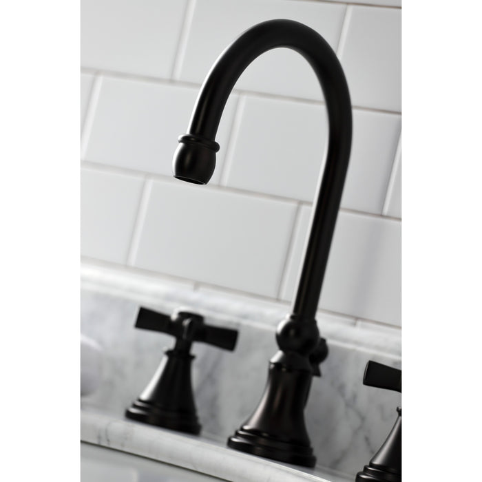 Millennium KS2985ZX Two-Handle 3-Hole Deck Mount Widespread Bathroom Faucet with Brass Pop-Up, Oil Rubbed Bronze