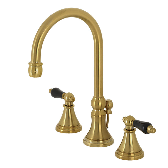 Duchess KS2987PKL Two-Handle 3-Hole Deck Mount Widespread Bathroom Faucet with Brass Pop-Up, Brushed Brass