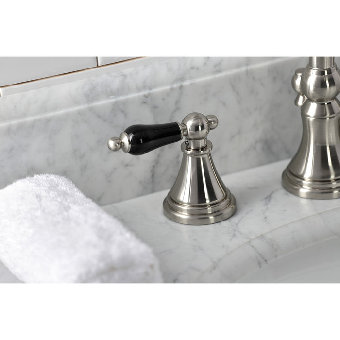 Duchess KS2988PKL Two-Handle 3-Hole Deck Mount Widespread Bathroom Faucet with Brass Pop-Up, Brushed Nickel
