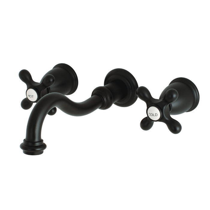 Kingston Heirloom KS3020AX - Restoration Two-Handle 3-Hole Wall Mount Roman Tub Faucet, Matte Black