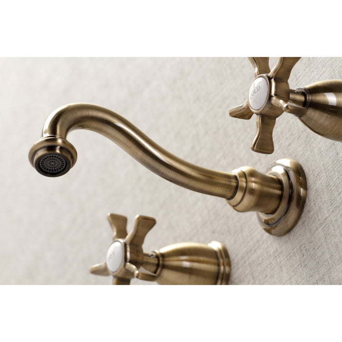 Hamilton KS3023NX Two-Handle 3-Hole Wall Mount Roman Tub Faucet, Antique Brass