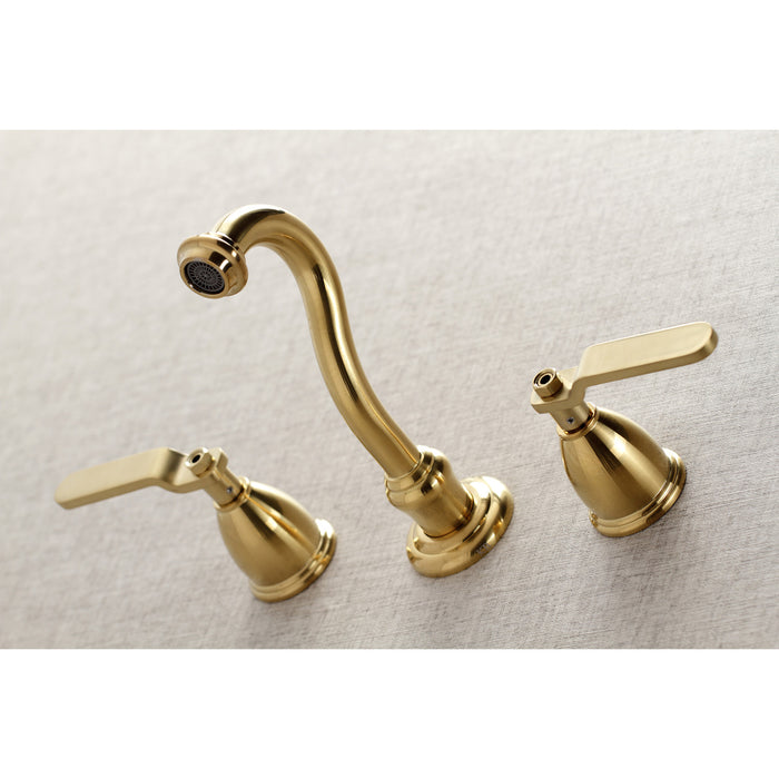 Whitaker KS3027KL Two-Handle 3-Hole Wall Mount Roman Tub Faucet, Brushed Brass