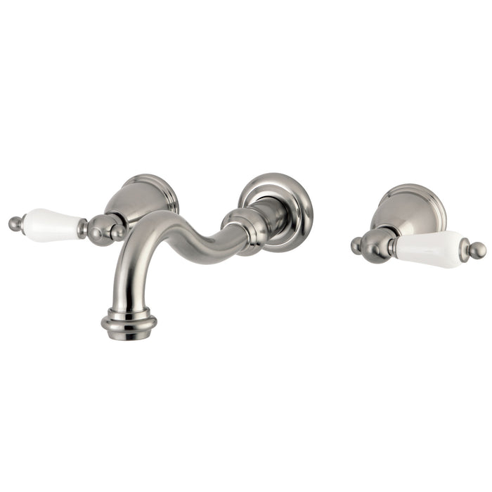 Restoration KS3028PL Two-Handle 3-Hole Wall Mount Roman Tub Faucet, Brushed Nickel