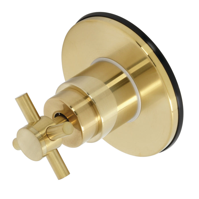 Concord KS3037DX Single-Handle Wall Mount Three-Way Diverter Valve with Trim Kit, Brushed Brass