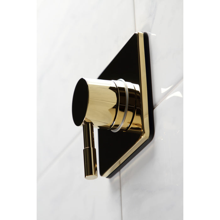 Concord KS3042DL Single-Handle Wall Mount Three-Way Diverter Valve with Trim Kit, Polished Brass