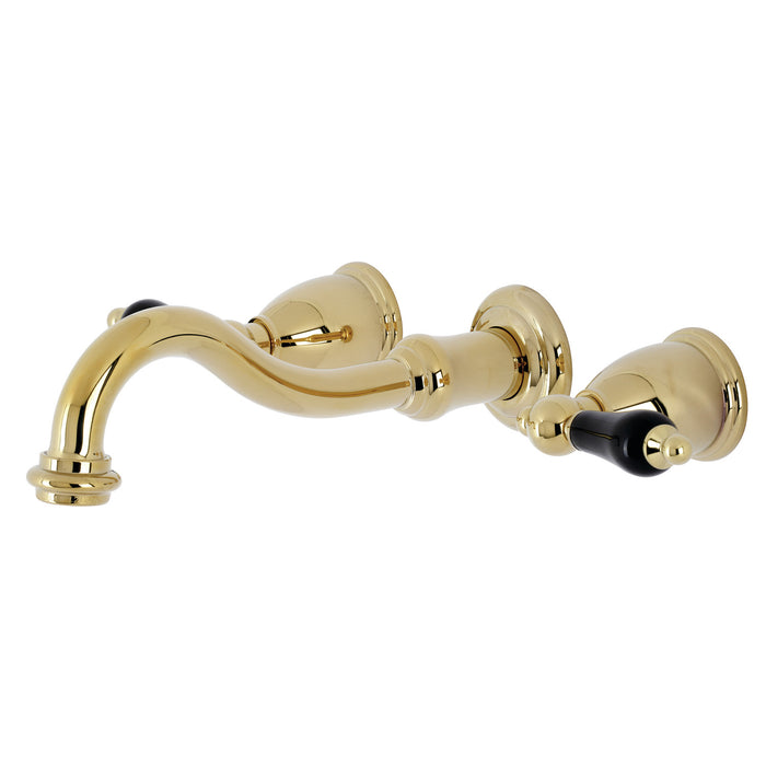 Duchess KS3122PKL Two-Handle Wall Mount Bathroom Faucet, Polished Brass
