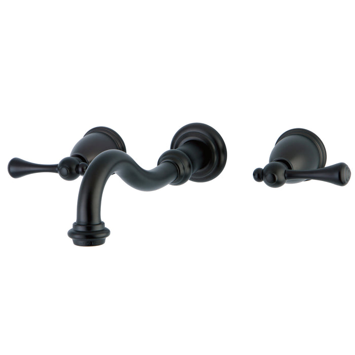 Vintage KS3125BL Two-Handle 3-Hole Wall Mount Bathroom Faucet, Oil Rubbed Bronze