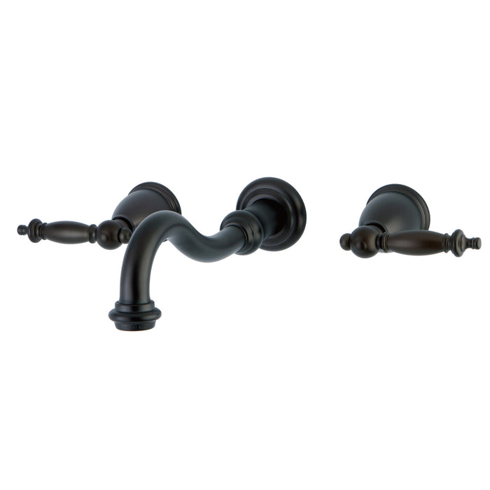 Templeton KS3125TL Two-Handle 3-Hole Wall Mount Bathroom Faucet, Oil Rubbed Bronze
