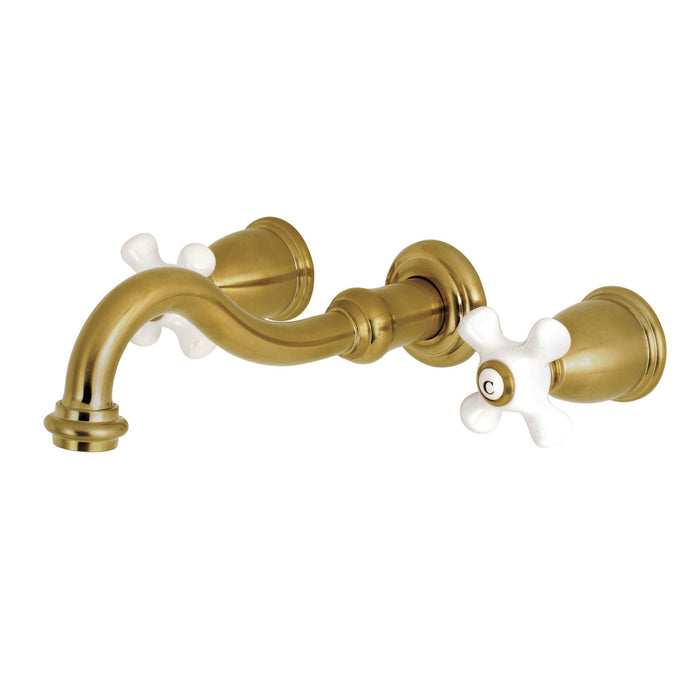 Vintage KS3127PX Two-Handle 3-Hole Wall Mount Bathroom Faucet, Brushed Brass