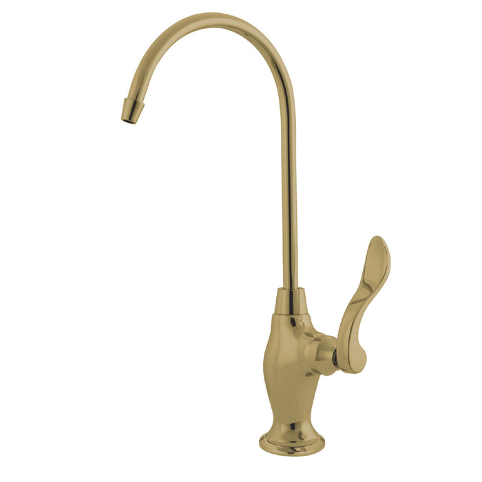 NuWave French KS3192NFL Single-Handle 1-Hole Deck Mount Water Filtration Faucet, Polished Brass
