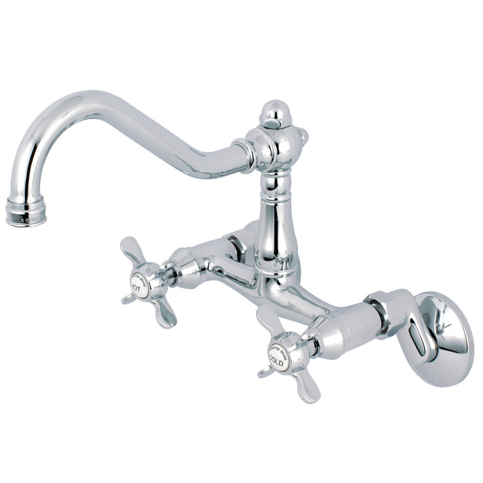 Essex KS3221BEX Two-Handle 2-Hole Wall Mount Kitchen Faucet, Polished Chrome