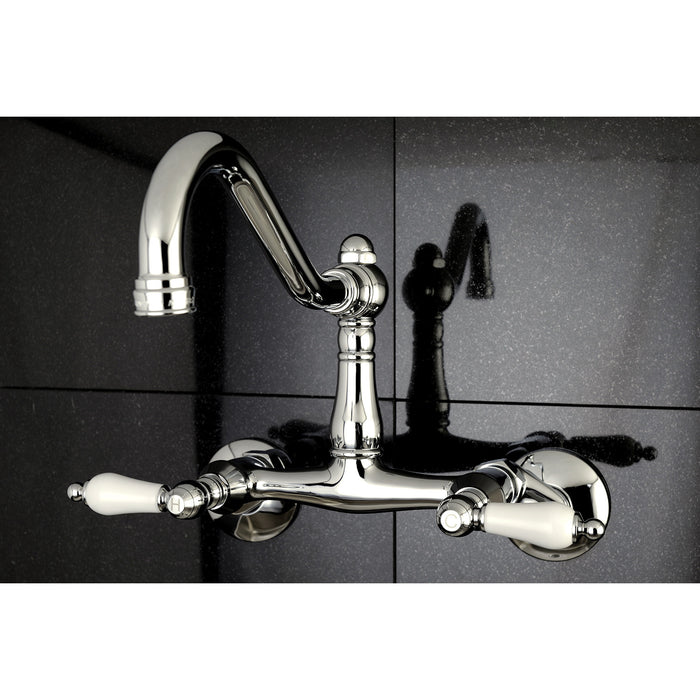 Vintage KS3221PL Two-Handle 2-Hole Wall Mount Kitchen Faucet, Polished Chrome