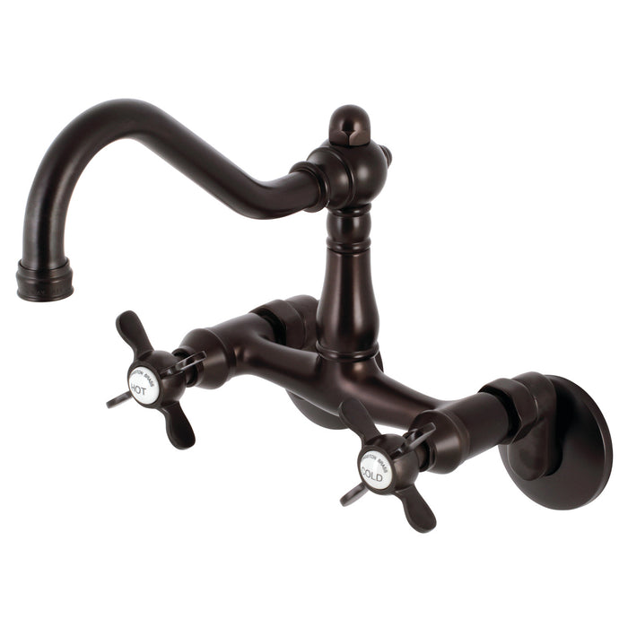 Essex KS3225BEX Two-Handle 2-Hole Wall Mount Kitchen Faucet, Oil Rubbed Bronze