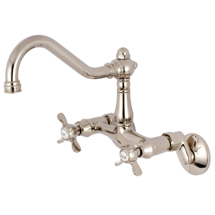 Essex KS3226BEX Two-Handle 2-Hole Wall Mount Kitchen Faucet, Polished Nickel