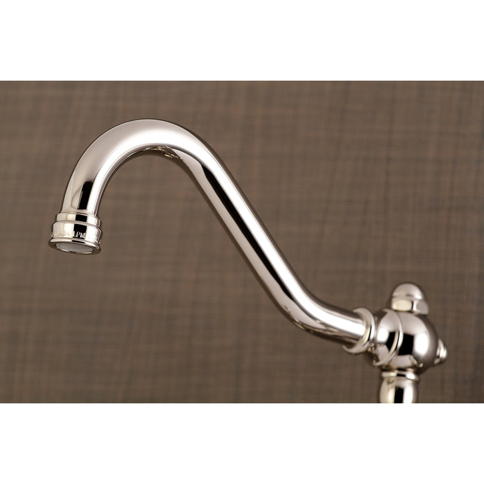 Vintage KS3226PL Two-Handle 2-Hole Wall Mount Kitchen Faucet, Polished Nickel