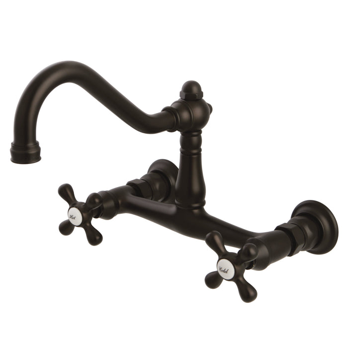 Vintage KS3245AX Two-Handle 2-Hole Wall Mount Bathroom Faucet, Oil Rubbed Bronze