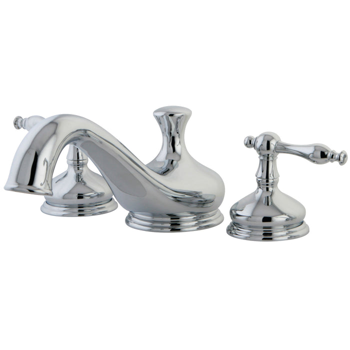 Kingston Heirloom KS3331NL - Heritage Two-Handle 3-Hole Deck Mount Roman Tub Faucet, Polished Chrome