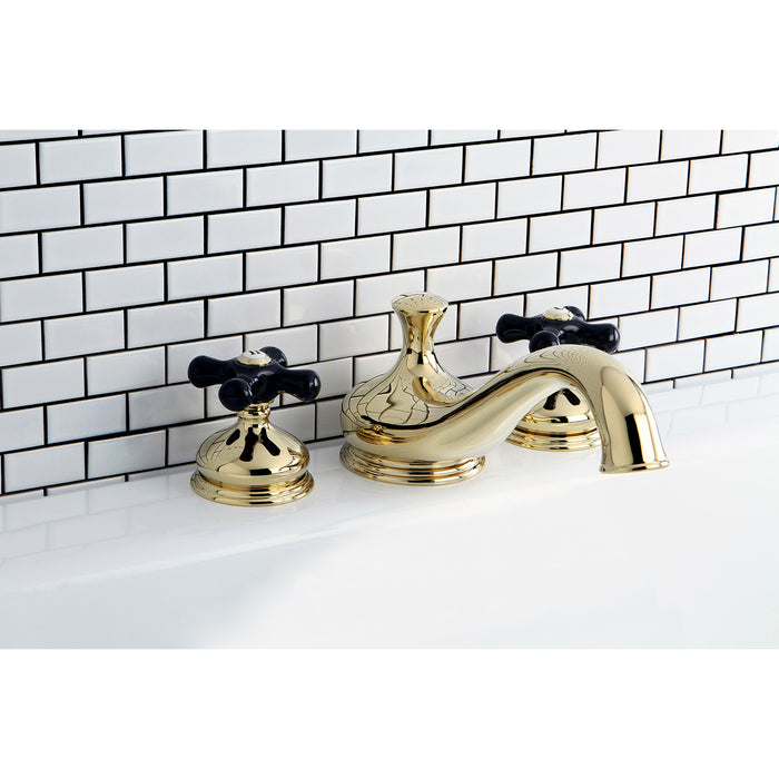 Kingston Heirloom KS3332PKX - Duchess Two-Handle 3-Hole Deck Mount Roman Tub Faucet, Polished Brass