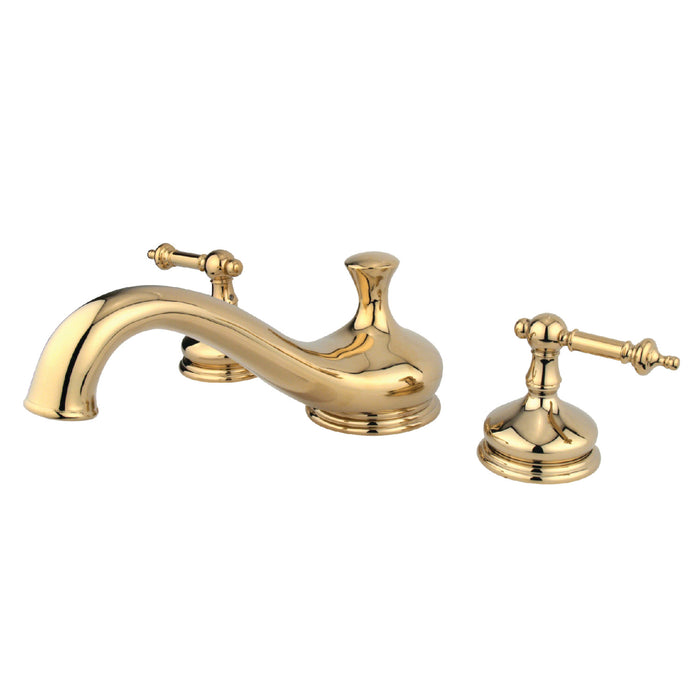 Templeton KS3332TL Two-Handle 3-Hole Deck Mount Roman Tub Faucet, Polished Brass