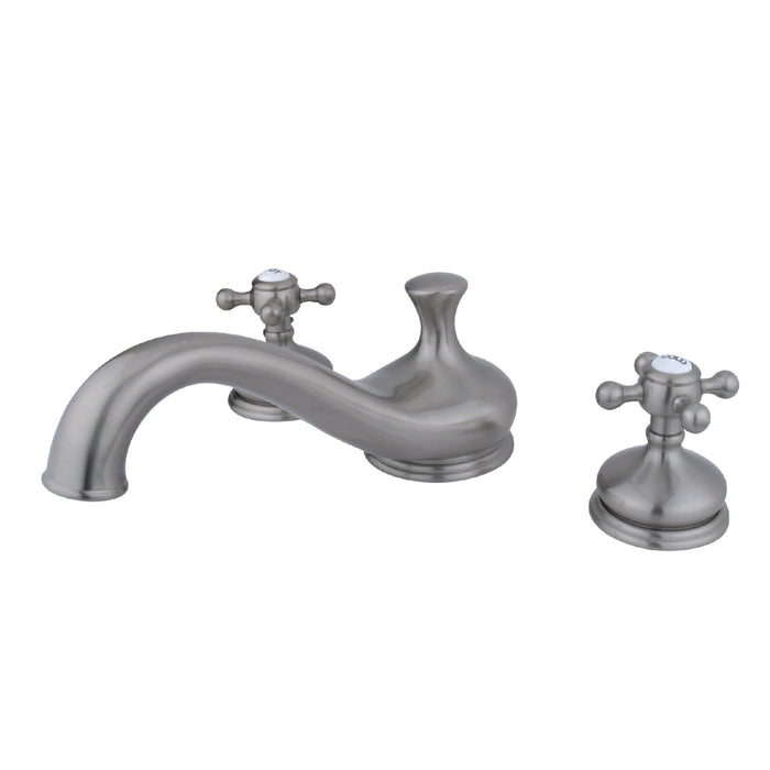 Kingston Heirloom KS3338BX - Vintage Two-Handle 3-Hole Deck Mount Roman Tub Faucet, Brushed Nickel