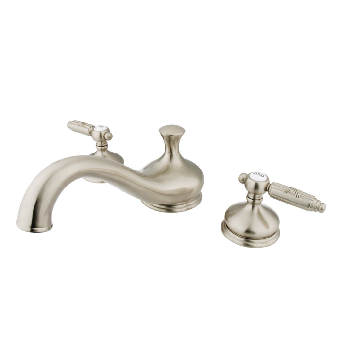 Kingston Heirloom KS3338GL - Georgian Two-Handle 3-Hole Deck Mount Roman Tub Faucet, Brushed Nickel