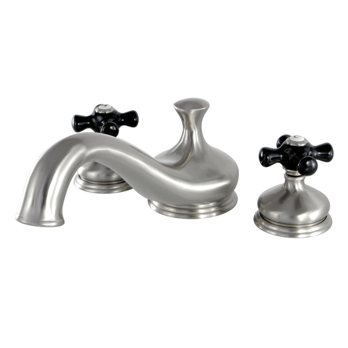 Kingston Heirloom KS3338PKX - Duchess Two-Handle 3-Hole Deck Mount Roman Tub Faucet, Brushed Nickel