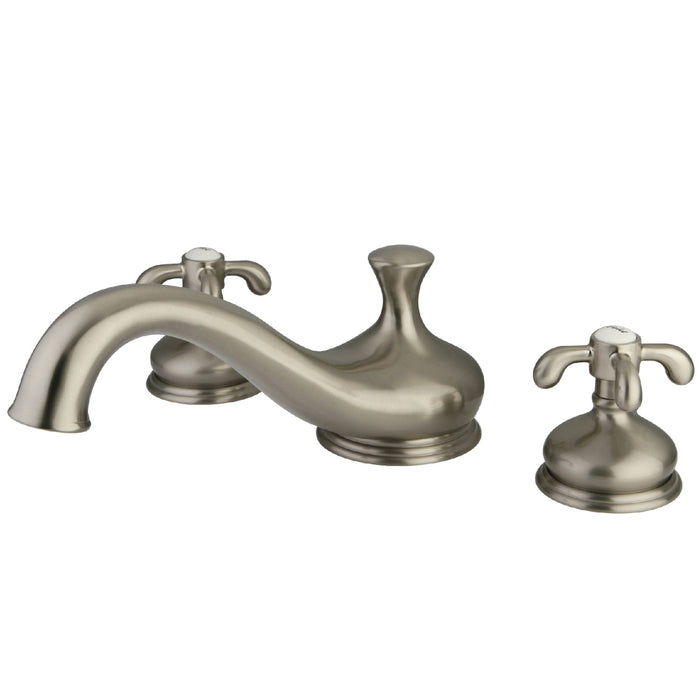 French Country KS3338TX Two-Handle 3-Hole Deck Mount Roman Tub Faucet, Brushed Nickel