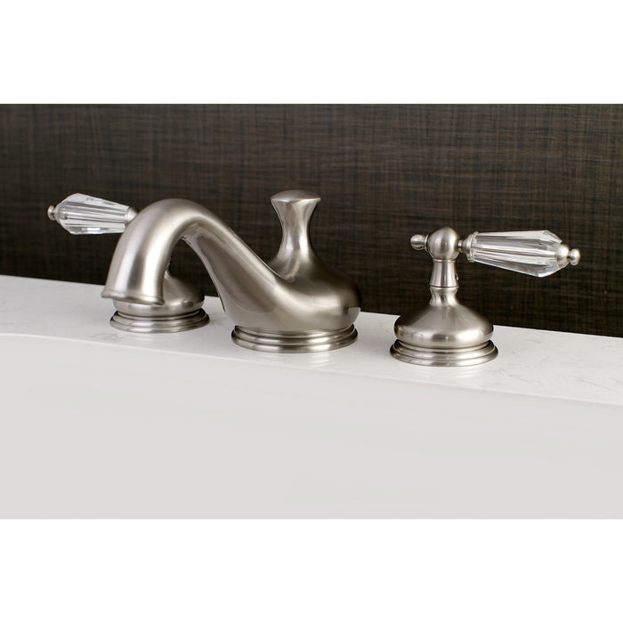 Kingston Heirloom KS3338WLL - Wilshire Two-Handle 3-Hole Deck Mount Roman Tub Faucet, Brushed Nickel