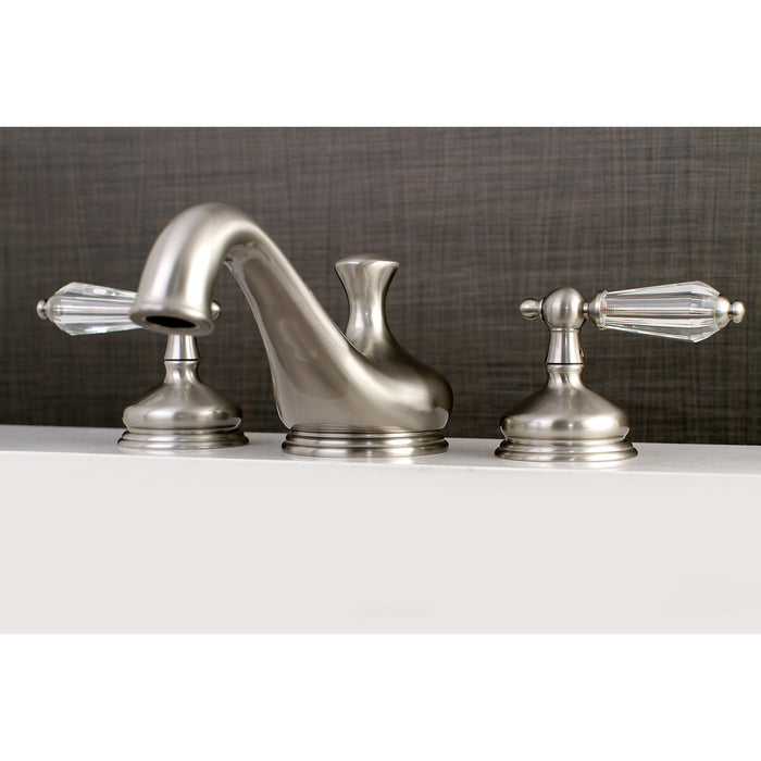 Kingston Heirloom KS3338WLL - Wilshire Two-Handle 3-Hole Deck Mount Roman Tub Faucet, Brushed Nickel