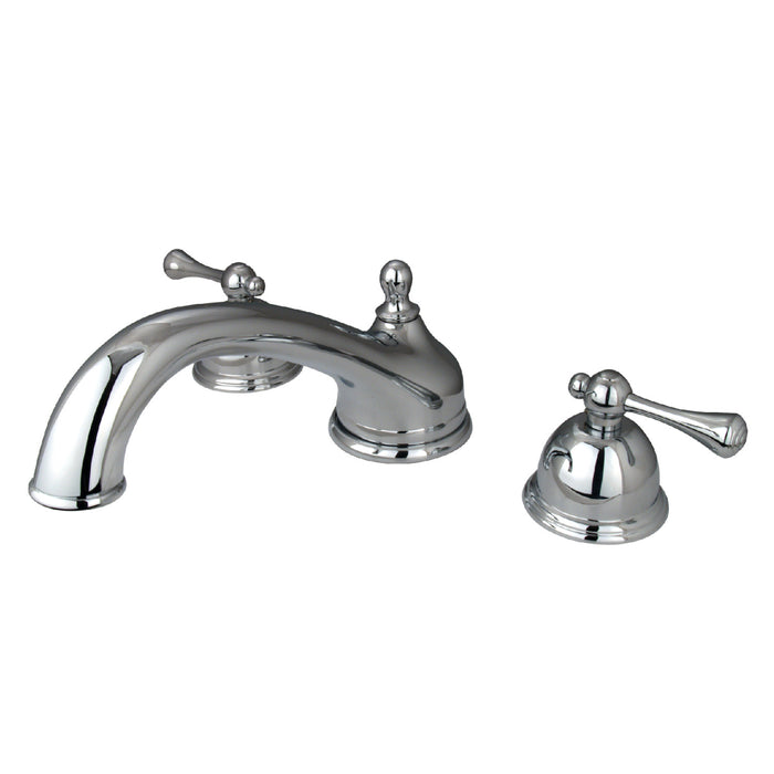 Kingston Tulare KS3351BL - Vintage Two-Handle 3-Hole Deck Mount Roman Tub Faucet, Polished Chrome