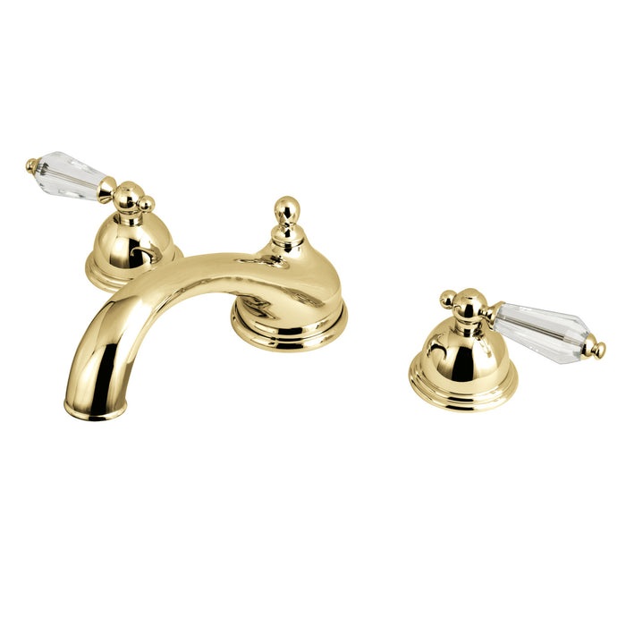 Kingston Heirloom KS3352WLL - Wilshire Two-Handle 3-Hole Deck Mount Roman Tub Faucet, Polished Brass