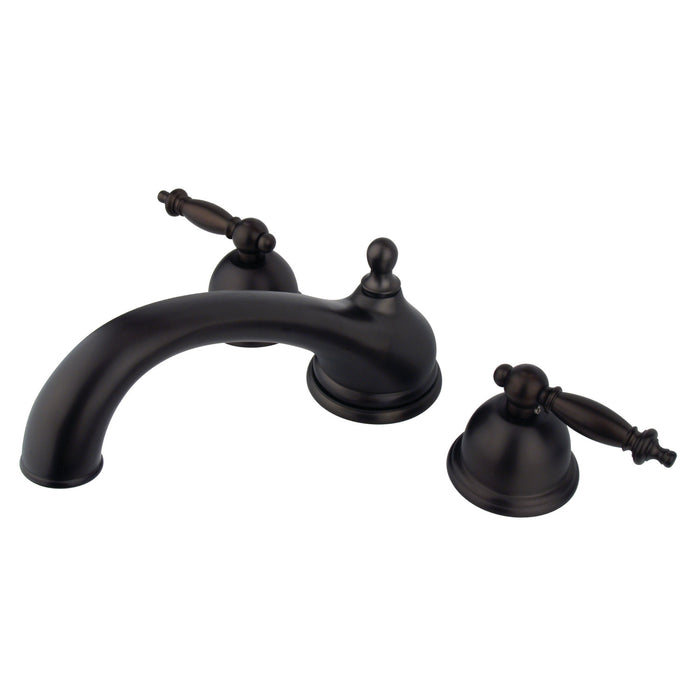Kingston Heirloom KS3355TL - Vintage Two-Handle 3-Hole Deck Mount Roman Tub Faucet, Oil Rubbed Bronze