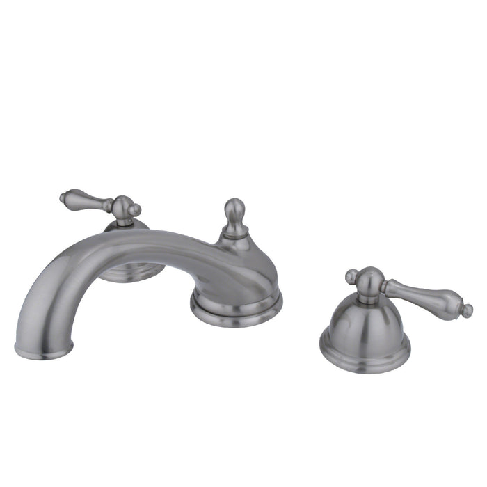 Kingston Heirloom KS3358AL - Vintage Two-Handle 3-Hole Deck Mount Roman Tub Faucet, Brushed Nickel