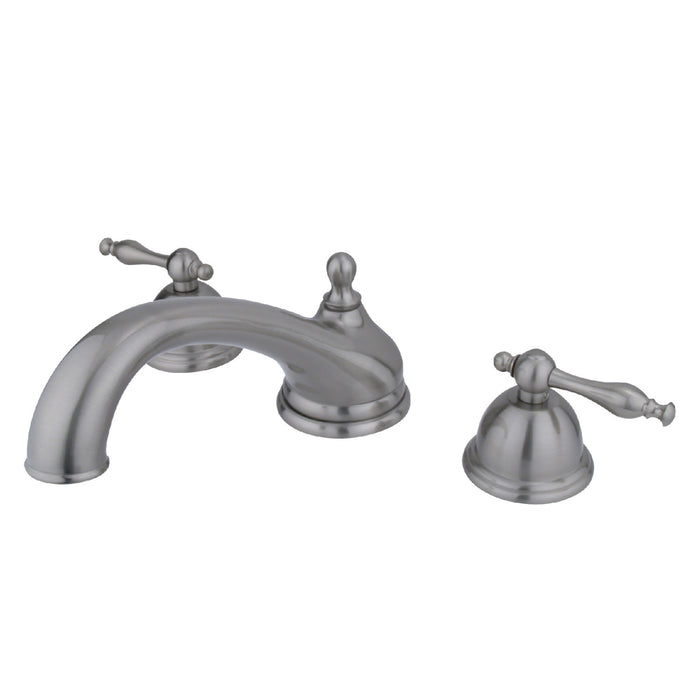 Kingston Heirloom KS3358NL - Vintage Two-Handle 3-Hole Deck Mount Roman Tub Faucet, Brushed Nickel