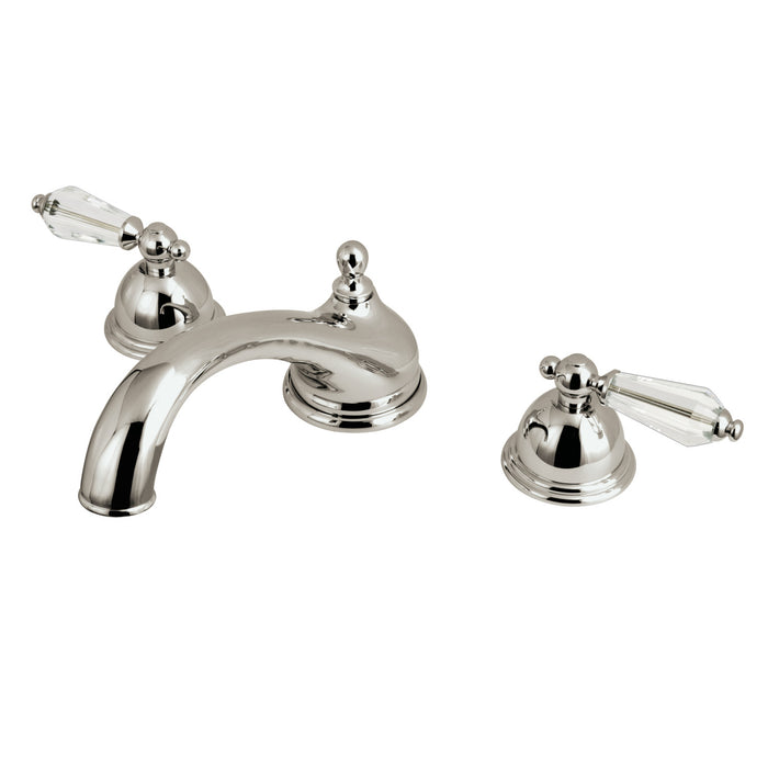 Kingston Heirloom KS3358WLL - Wilshire Two-Handle 3-Hole Deck Mount Roman Tub Faucet, Brushed Nickel
