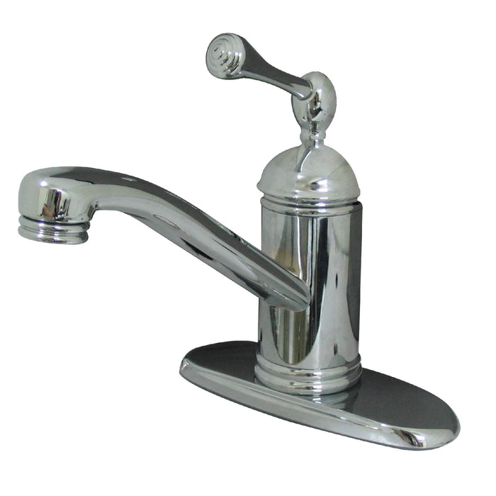 KS3401BL Single-Handle 1-Hole Deck Mount Bathroom Faucet with Push Pop-Up, Polished Chrome